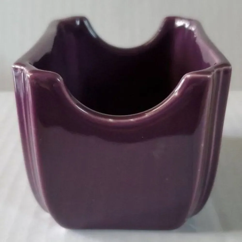 Fiestaware Fiesta Sugar Packet Sweetener Caddy Organizer Cards Ceramic Mulberry